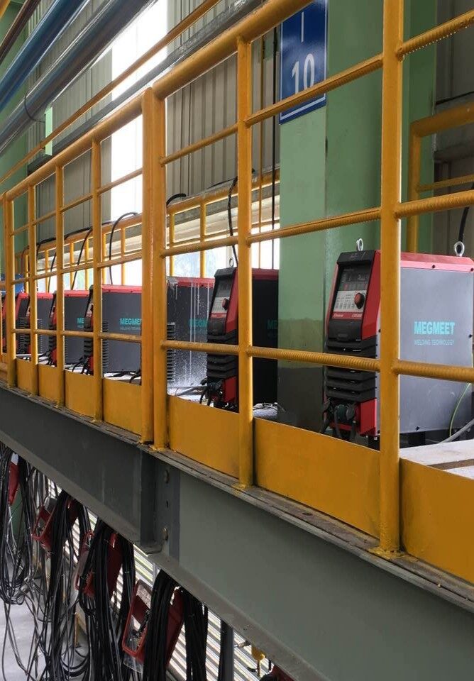 麥米焊機在中建鋼構車間