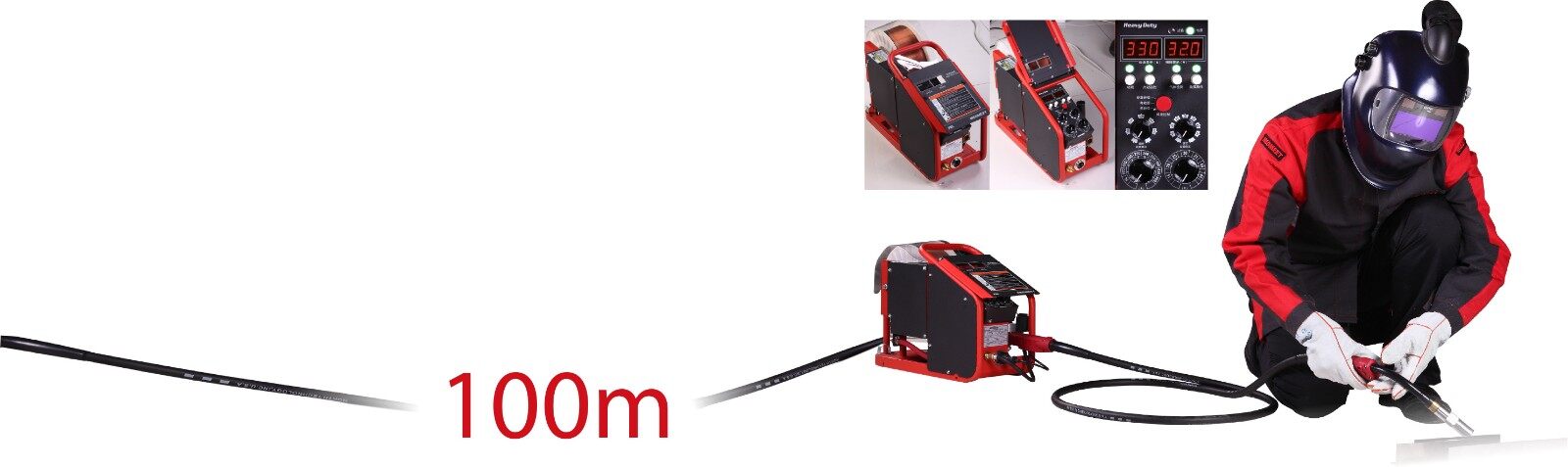 Megmeet Premium synergic MIG/MAG Welding Machines for Super Long-Distance Welding of Carbon Steel.